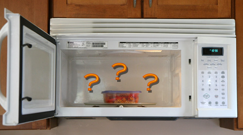 plastic in microwave